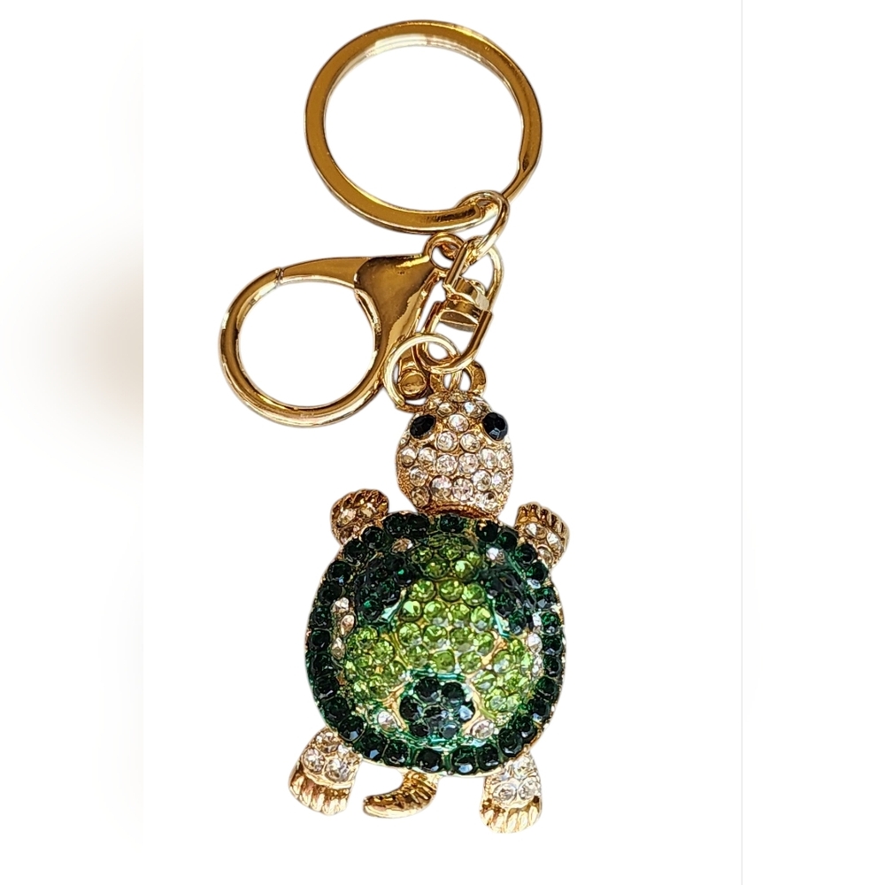 Green Turtle Keychain Sea turtle & Bag Charm Articulated